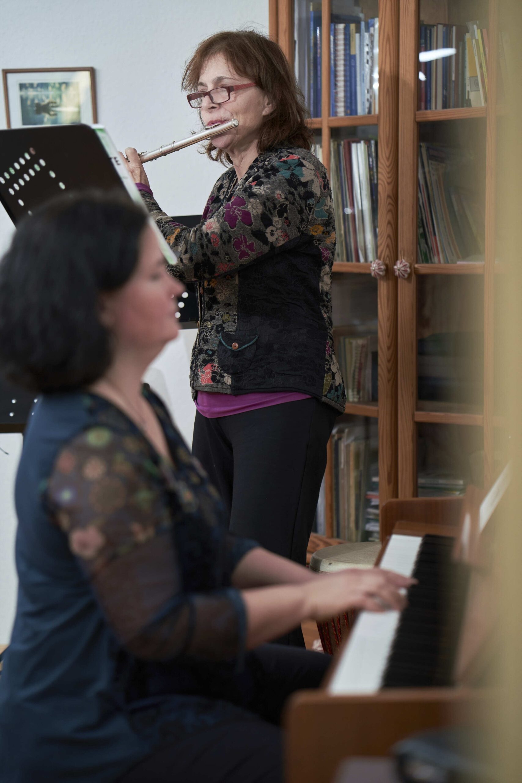 Querflötenunterricht mit Klavierbegleitung in der Musikschule Anke Roßner